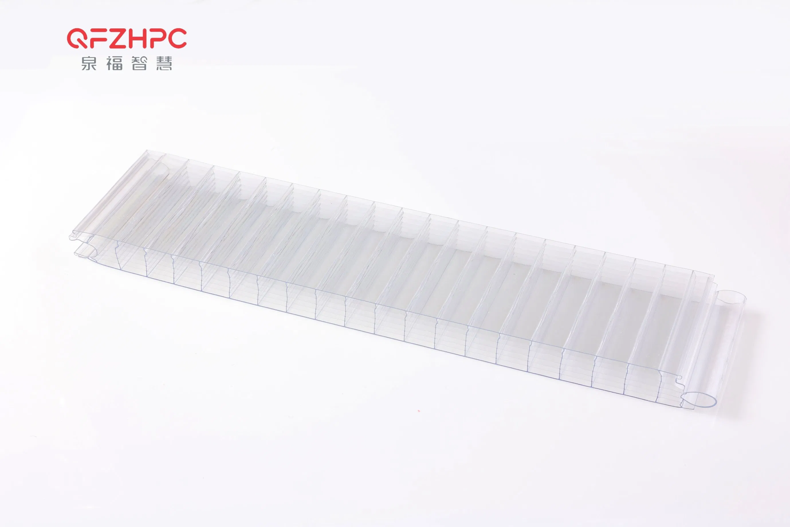 100% Virginal Raw Material UV Protection Clear Plug-Pattern PC Hollow Sheet