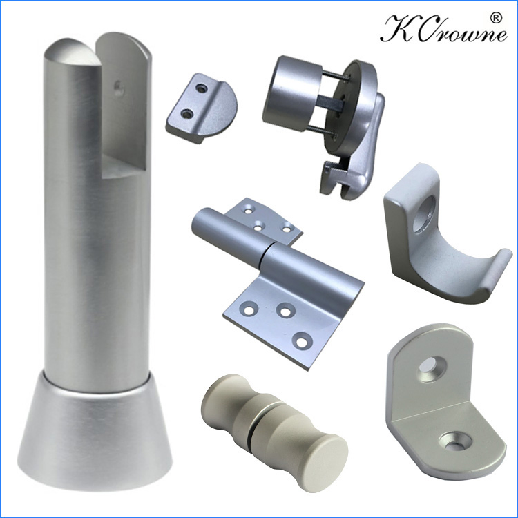 Aluminum Public Toilet Partition Accessories Toilet Cubicle Fittings for Office Building