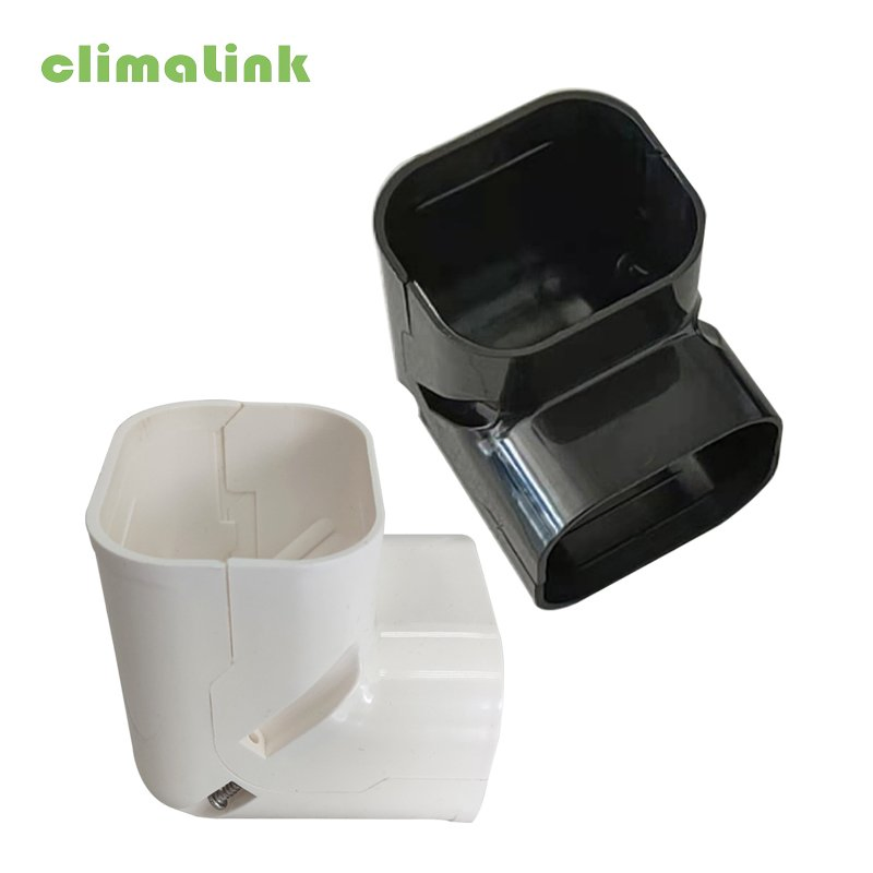 90 Degree Elbow Corner Plastic AC Line Set Cover Aircon Spare Parts for Ductless Mini Split Air Conditioner
