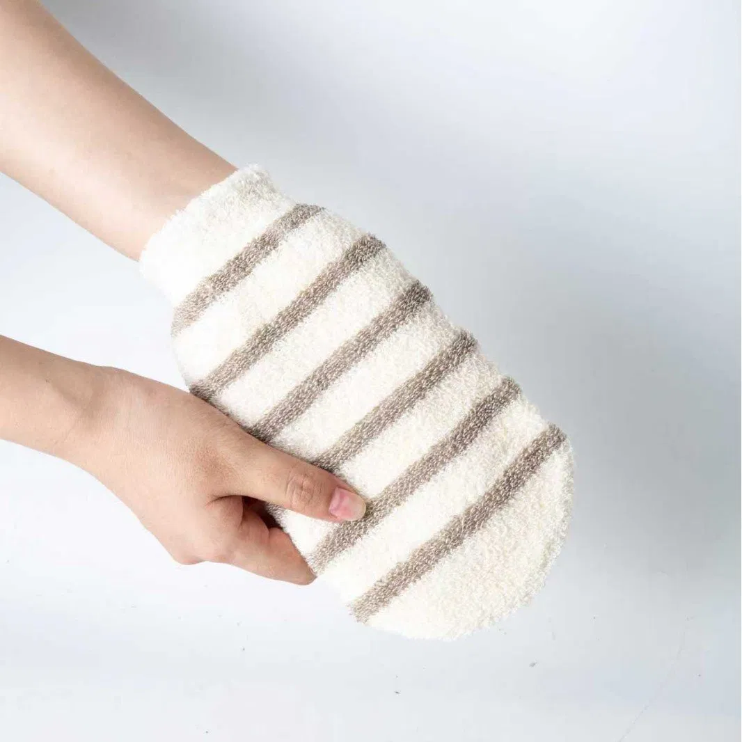 Natural Vegetable Fiber Body Scrubber Oval Shaped Shower Glove