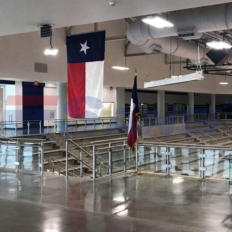 Esang Professional Commercial Stadium Stair Railing Stainless Steel Handrail System