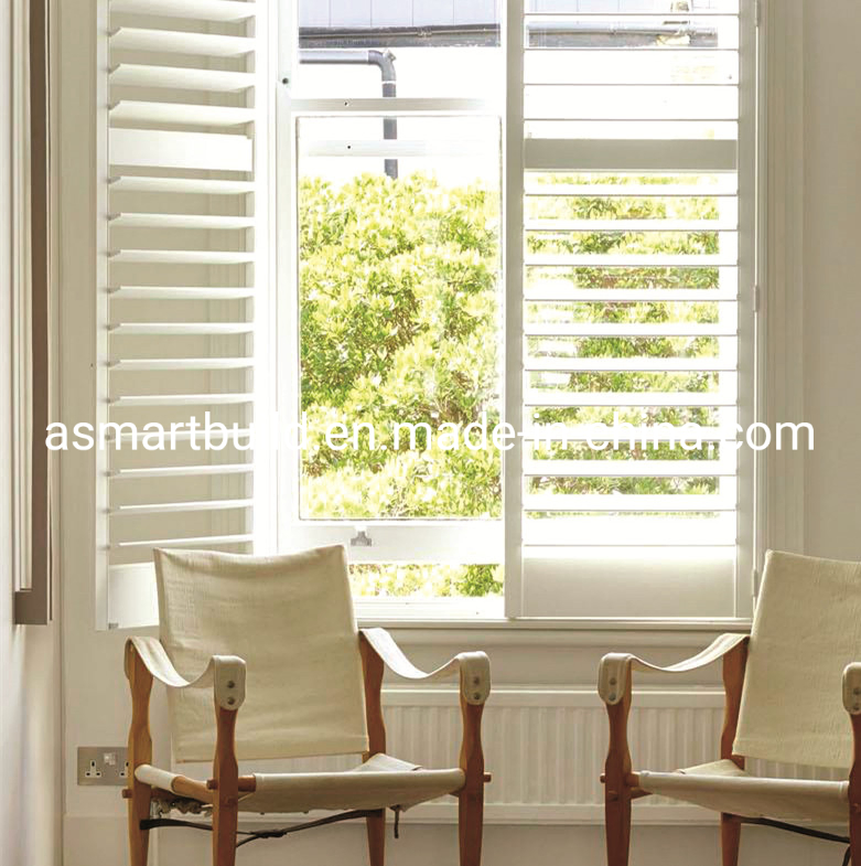 Plantation Blinds/ Window Shutter/Lourve Window for Living Room with Paulownia/Basswood/PVC/Aluminum Options