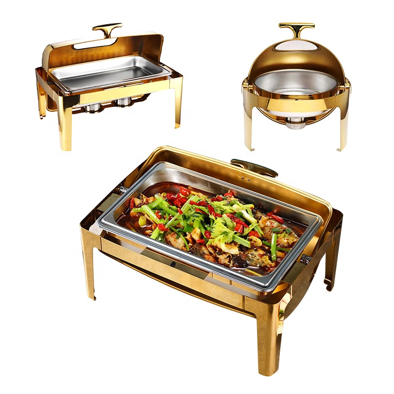 Highest Level Rectangular Stainless Steel Fashion Chafing Dish for Wedding & Party