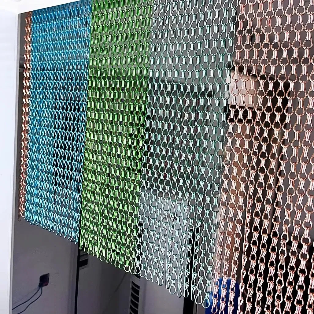 Decorative Art Aluminum Chain Mesh, Handmade, for Cafes, Restaurants and Wedding Styling