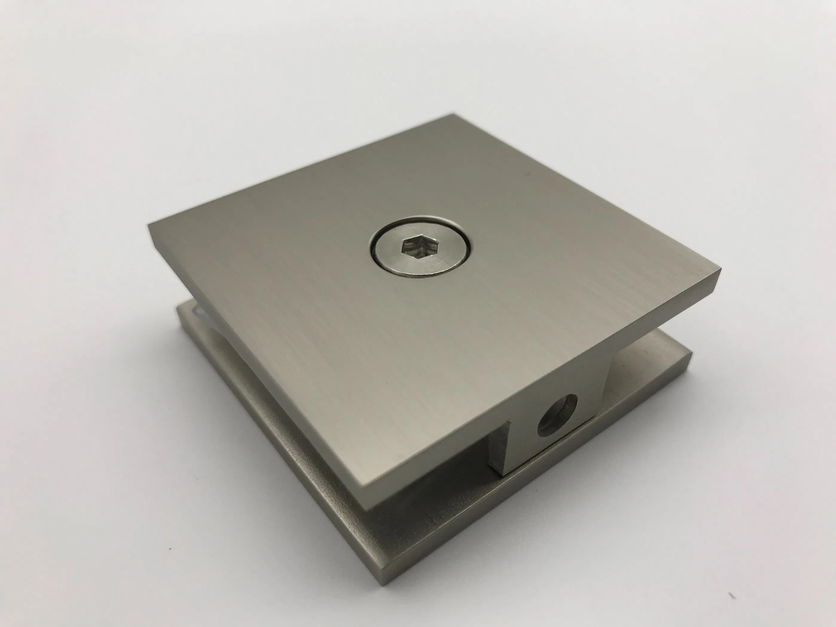 Brass Stainless Steel 304 316 High Quality Brushed Nickel 0 Degree Shower Door Clip Glass Bracket