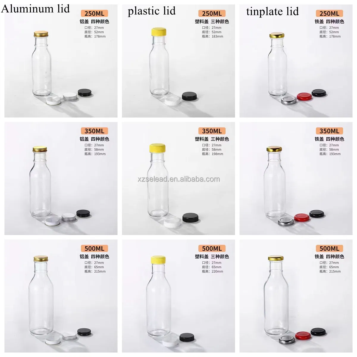 Стеклянные бутылки 250мл, 360мл, 500мл для соусов BBQ