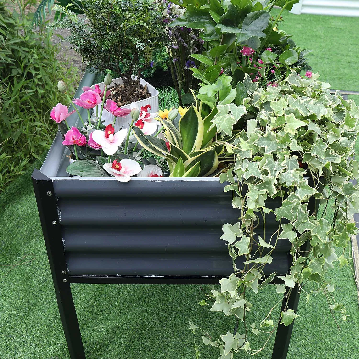 Greenhouse Garden Bed with Legs Flower Stand Er1206030/80