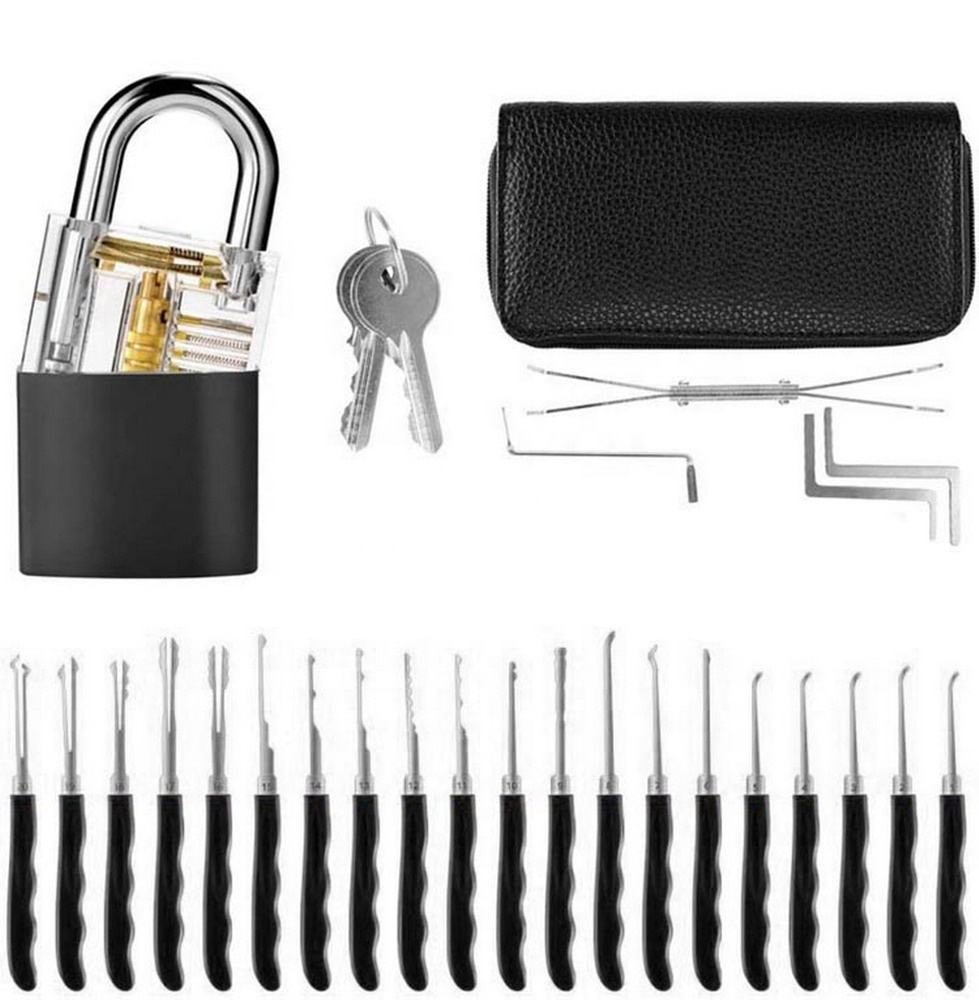 Wholesale 24 PCS 301 Stainless Steel Training Locksmith Pick Set