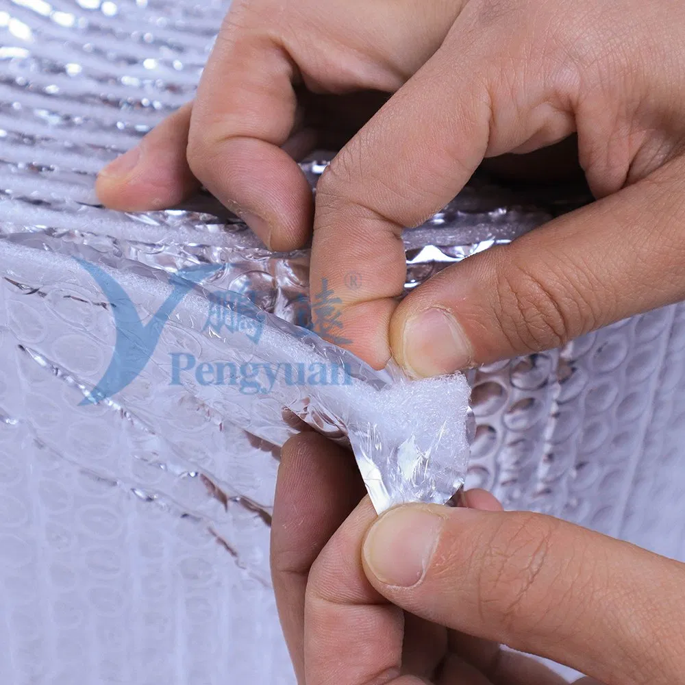 Aluminum Foil Metallized Pet Laminated Double Bubble EPE Foam Insulation Sheet Roof Insulation