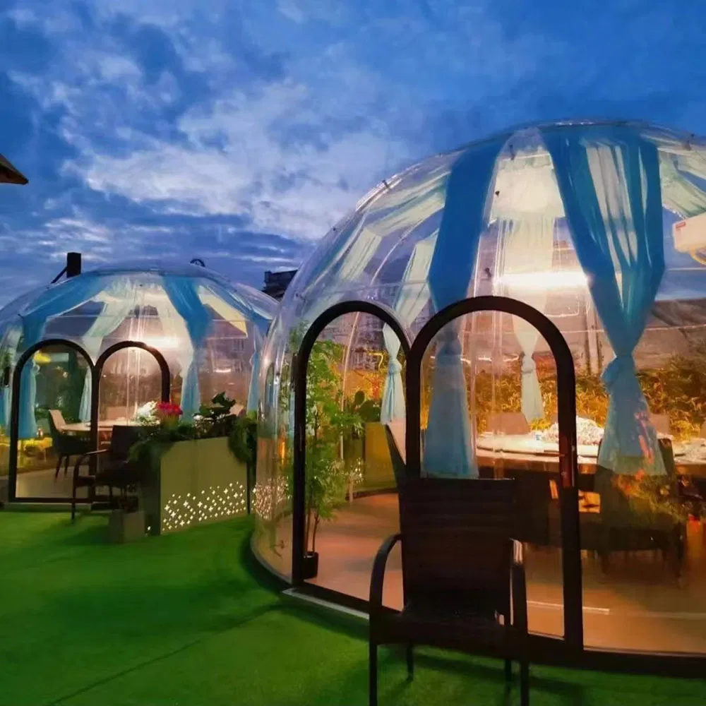 Customizable Transparent Dome Shape Rigid Polycarbonate Igloo Bubble Tent Bubble Dome Tent