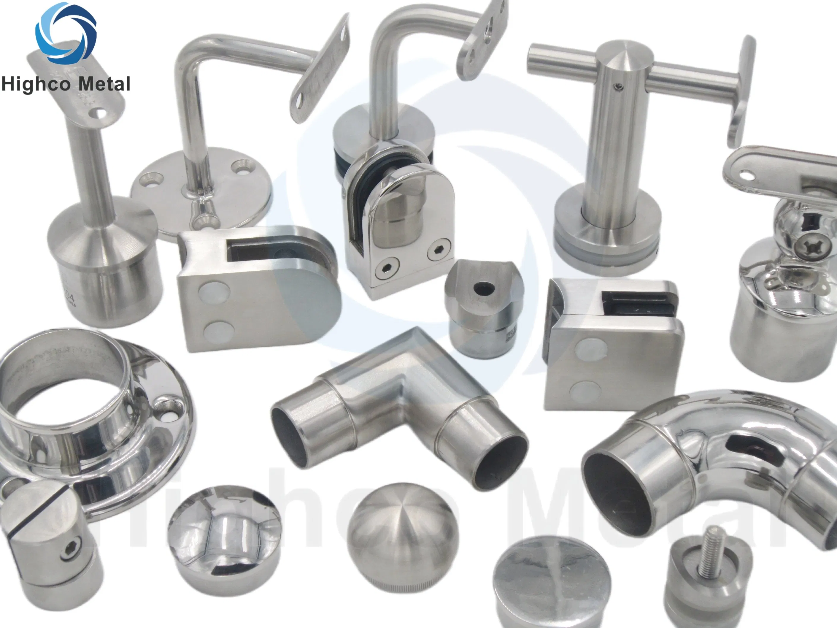 Glass Clamp Railing Balustrade Stainless Steel Handrail with Accessories