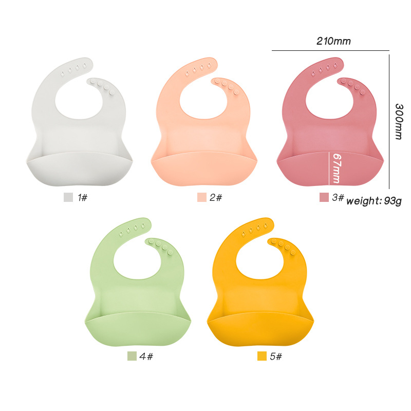 Premium Organic Silicone Baby Bibs with Teething Toy for Infants