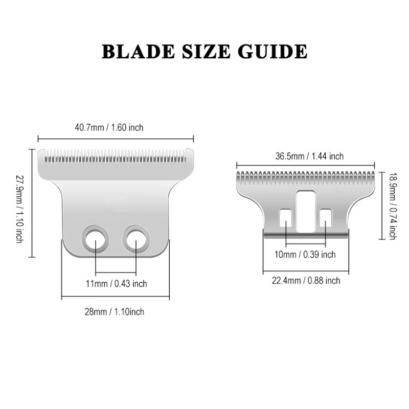 Professional Stainless Steel Replacement T Wide Blade for Wahl 5 Star Detailer Clipper Shaver Hair Trimmers 8081