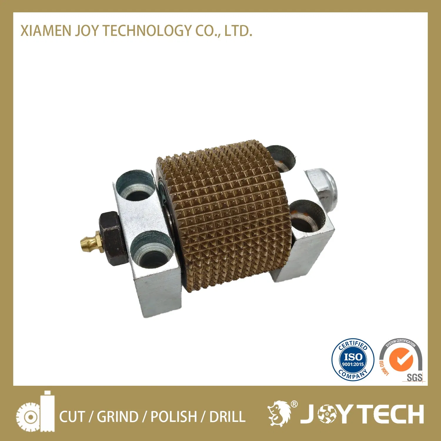 Joy Tech Diamond Cutting Tool Concrete Floor Grinding Wheel Abrasive Tooling Alloy Bush Hammer Roller (JOY-BHR-A)