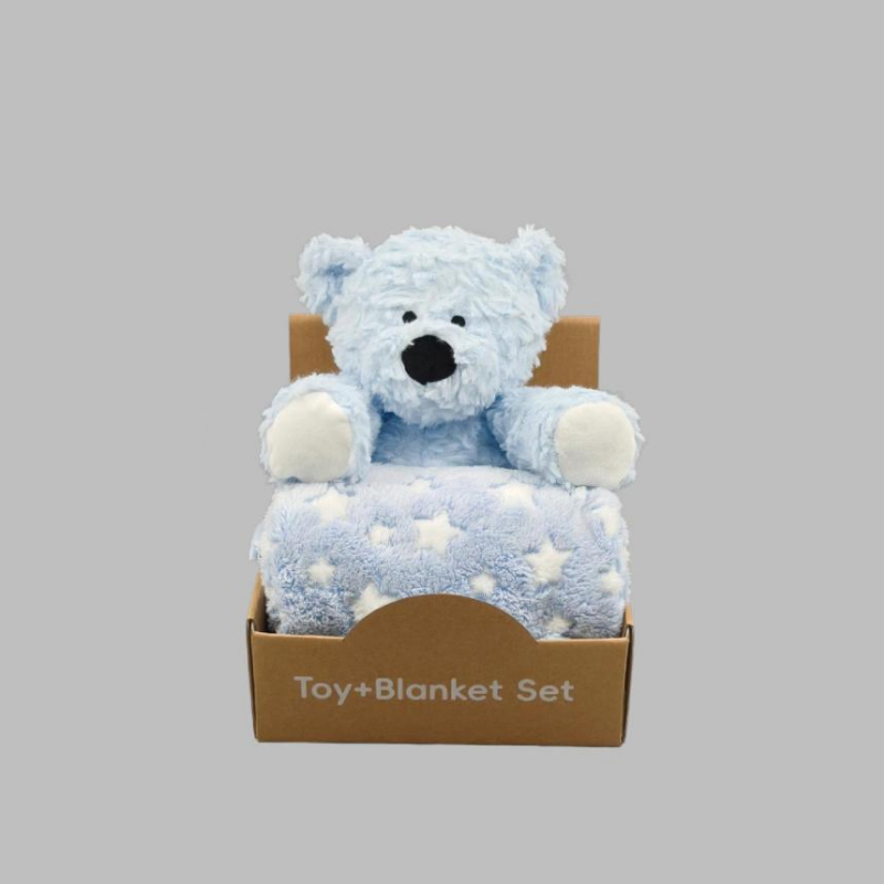 Wholesale Security Blanket Soft Lovey Unisex Lovie Baby Gift for Newborn Boys and Girls Snuggle Toy Stuffed Animal 24cm