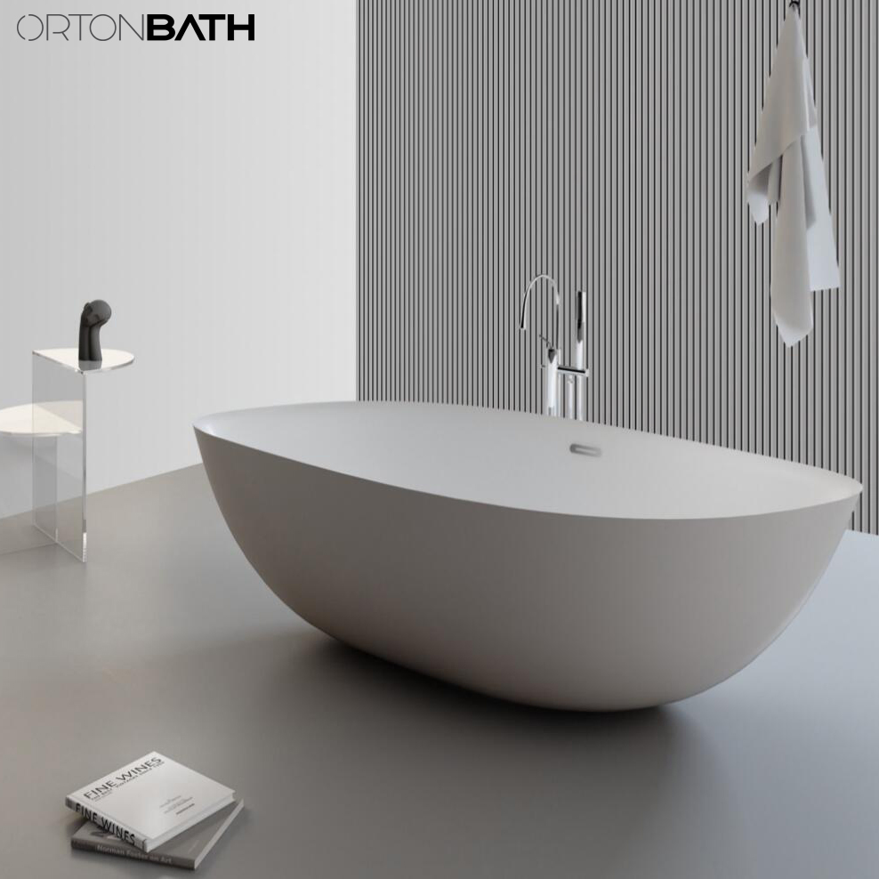 Акриловая ванна Ortonbath Glossy White Diamond с гидромассажем