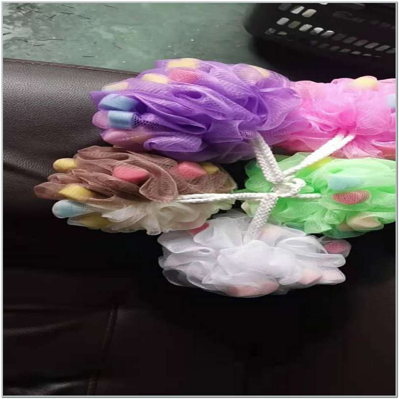 Shower Puff Flower Rolls for Body Cleaning