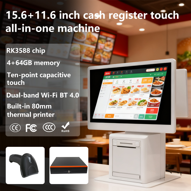 15.6 Inch Fast Food POS Cash Register Rk3588 All in One POS
