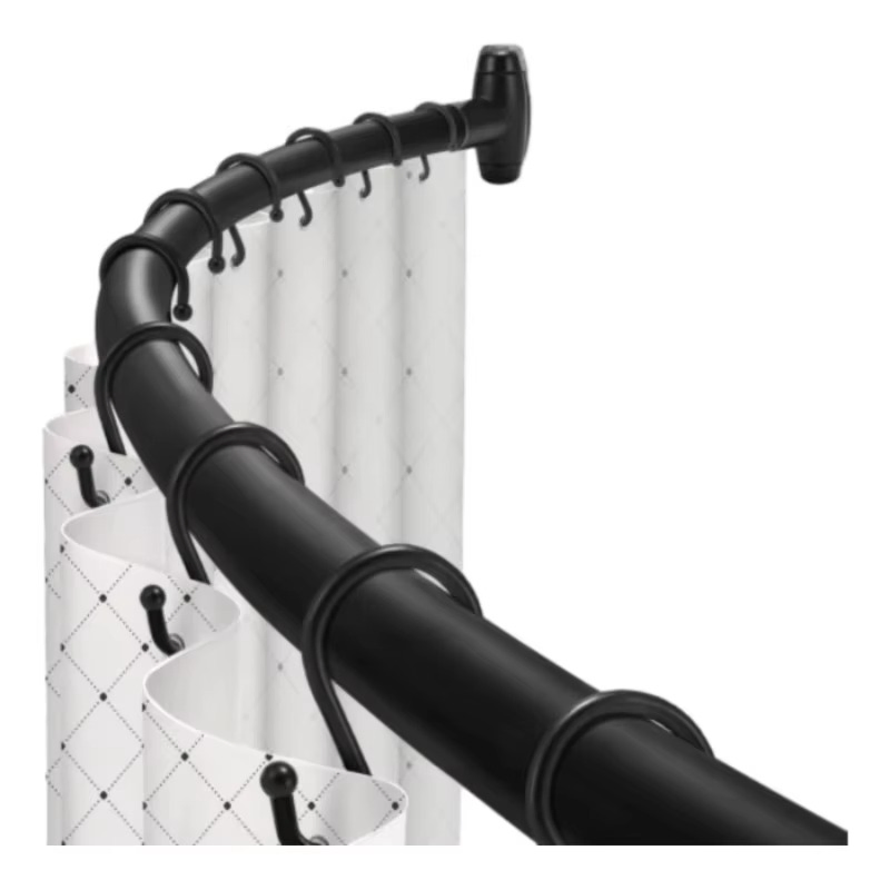 Promotional Multiple Repurchase Anti-Slip Adjustable Rounded Bowed Shower Curtain Poles