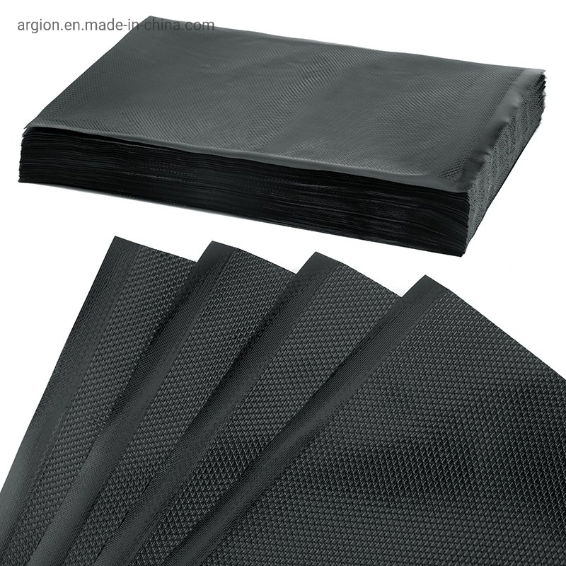 3mil-5mil Black Embossed Flat Vacuum Food Packaging Bag