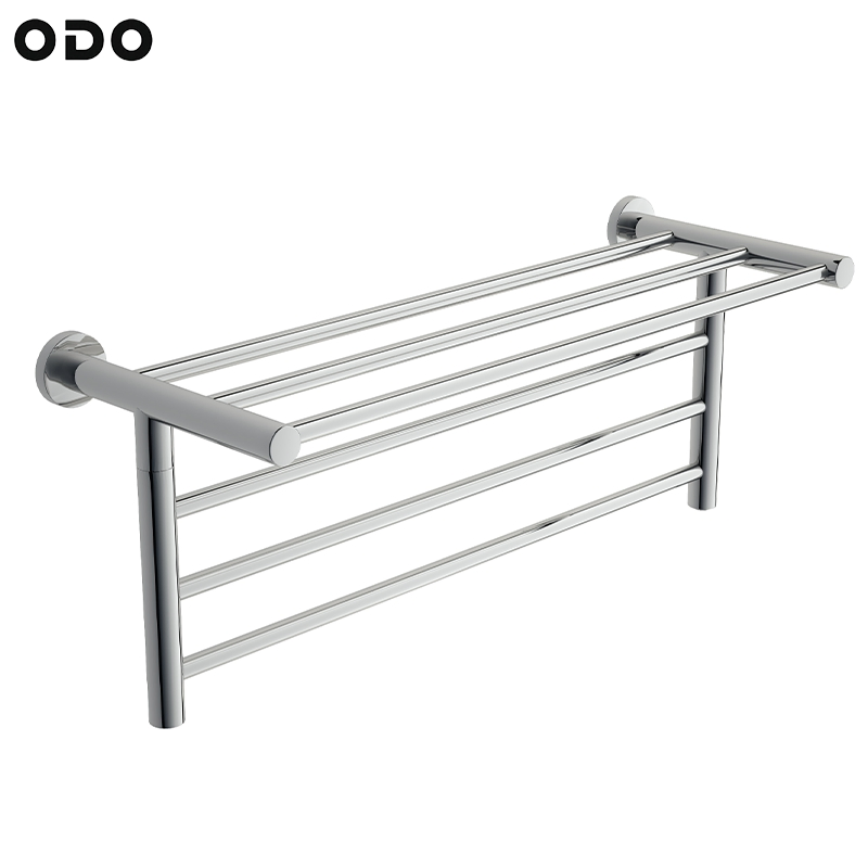 Настенный полотенцесушитель с подогревом и полкой