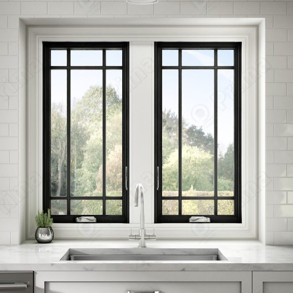 Factory Price Good Quality Vertical Double Glazed Thermal Break Aluminum Casement Window