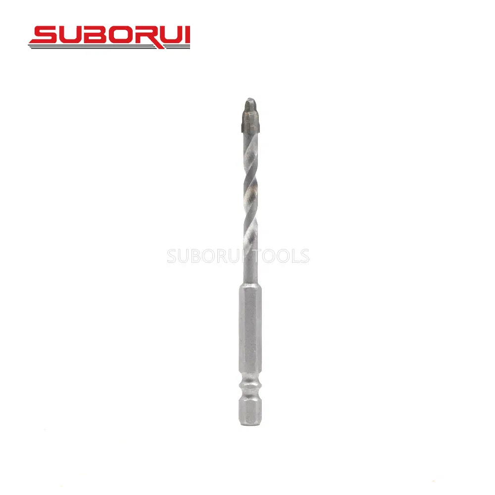Suborui Hex Shank Multi-Material Carbide Tipped Multiconstruction Impact Tile Drill Bit for Concrete Glass
