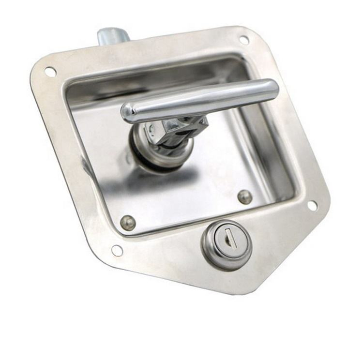 Stainless Steel Panel T Handle Canopy Door Paddle Latch Carriage Lock for Truck Tool Box