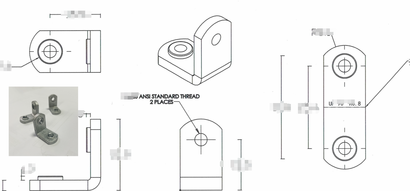Customized Bracket Fabrication CNC Machining Cutting Services for Furniture Hardware