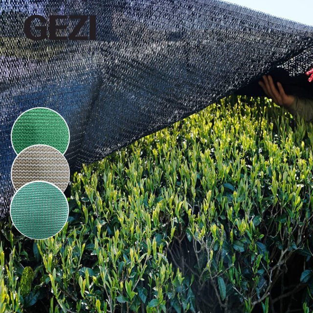Gezi 55% 7FT X 10FT (about 2.0m) Sunshade Cloth Cover Mesh UV Protection Net for Garden Flower Plant Greenhouse, Black, Green Shade Net Factory