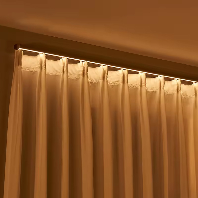 Manufacturer Window Aluminium Curtain Rail Track with LED Light