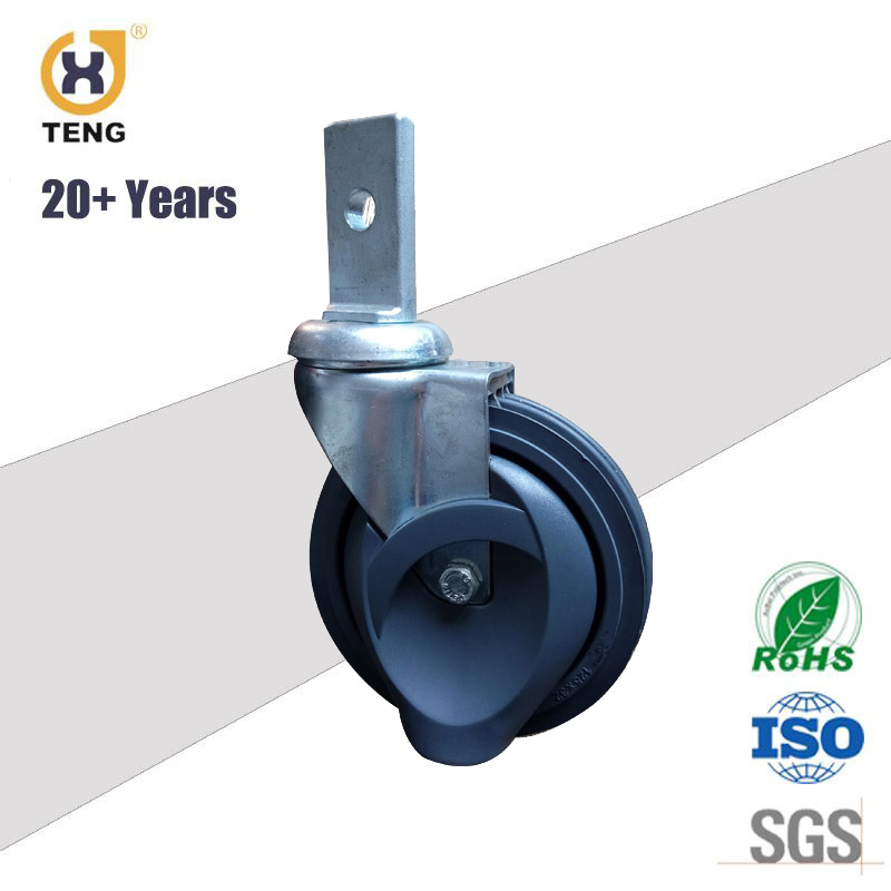 Factory 5 Inch Supermarket Swivel Shopping Trolley Wheel PU Castor Wheel