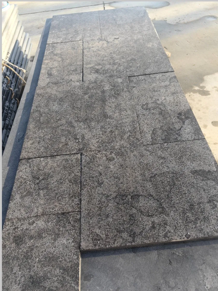 Blue Grey Lime Stone Chinese Flamed Blue Limestone Price for Outdoor Floor Tile