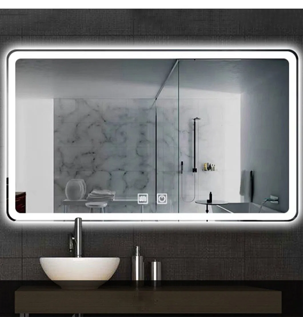 Luxury Bathroom Wall Mirror Modern Multi Functional Speaker Heatable Anti Fog Electric Mirror with LED Lights