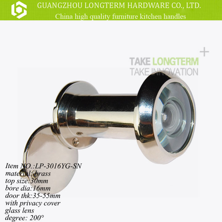 High Quality 200 Degree Brass Door Viewer Bore Dia 16mm