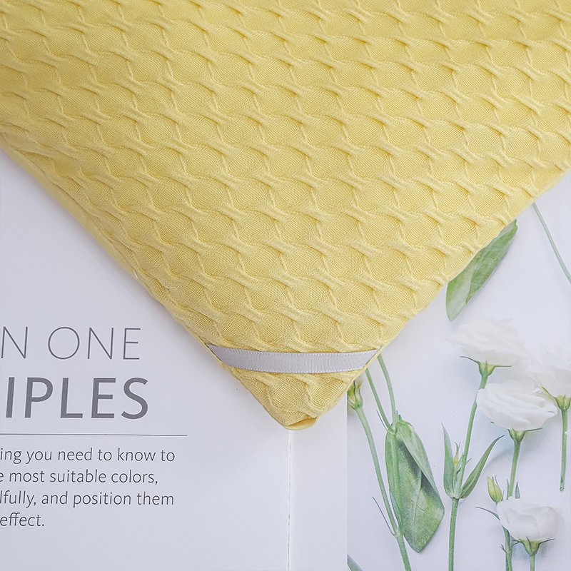 Fashion Soft Yellow100% Cotton Waffle Winter Quilt Cotton Quilt Duvet Comforter Set