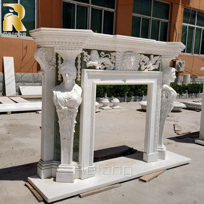 Western Interior Home Decoration Marble Fireplace Surround