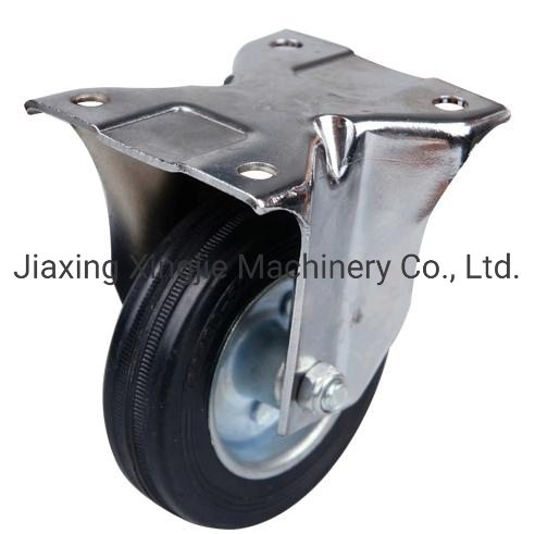 Factory Directly Sales 125mm PU Rigid Caster Wheel Fixed Castor
