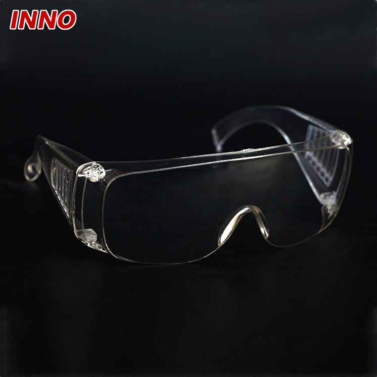 Ino-Aj001 Full Transparent PC Clear Lens Industrial Safety Glasses, Anti Fog, Impact Proof, Eco-Friendly