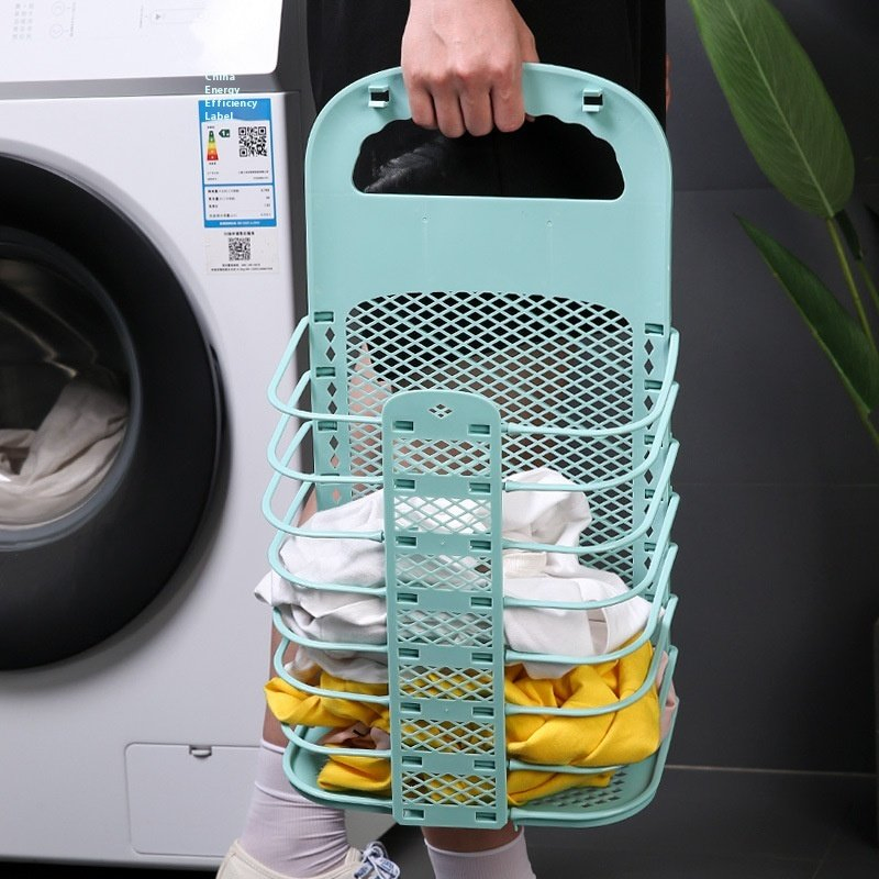Foldable Wall Hanging Laundry Basket for Bathroom and Home Use