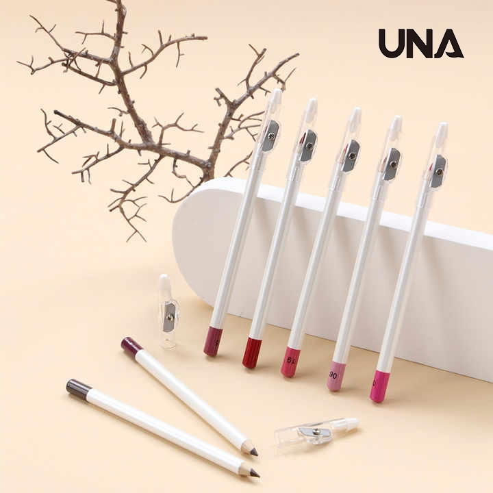 Waterproof Custom Black Brown Vegan Pencils Private Label Cream Lip Liner with Sharpener