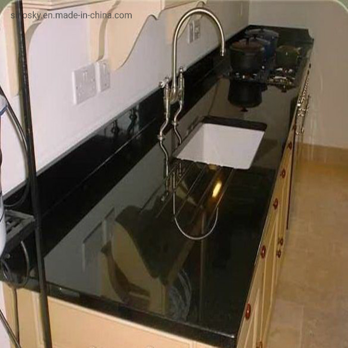 Black Granite Prefabricated Countertops Kitchen Countertop