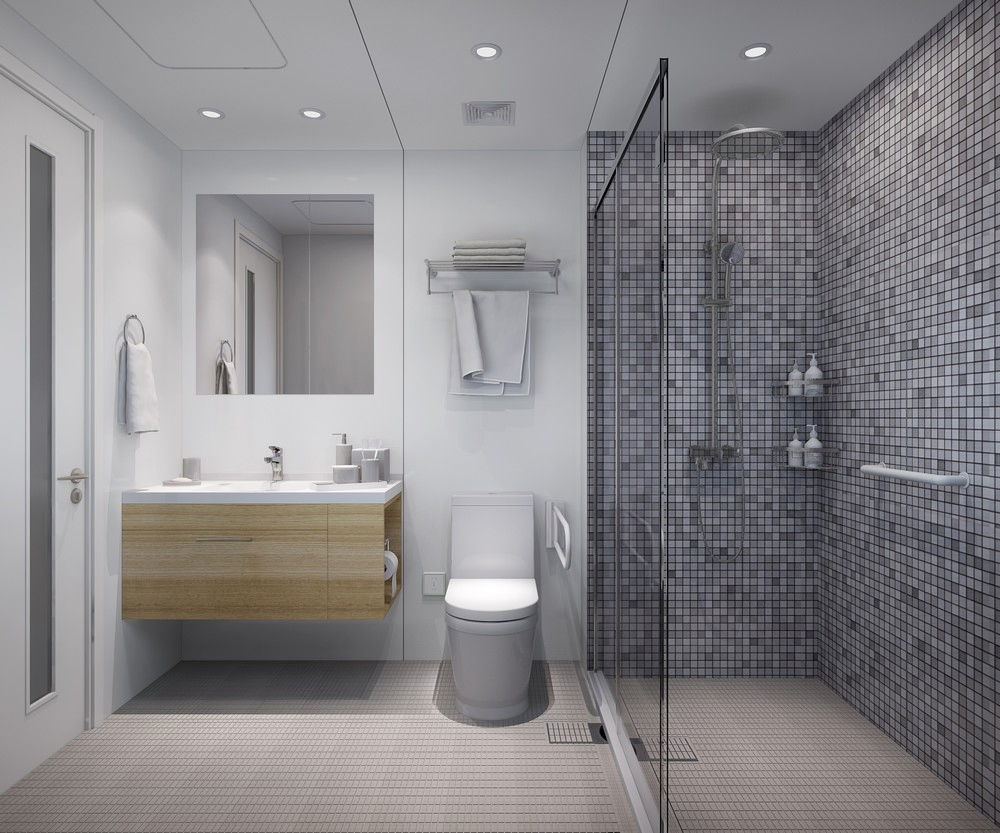 Vacation Island FRP SMC Compression Molded Compact Multi-Functional Prefabricated Integrated Bathroom