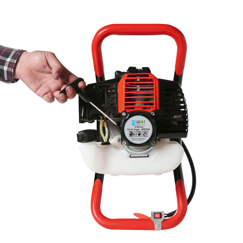 52cc Borer Ground Drill 3 Bits + Extension Earth Auger