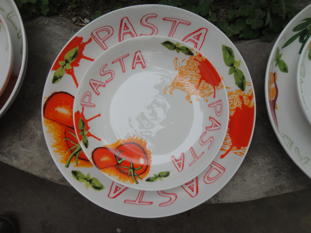 5/7 PCS Pasta Dinner Set 11" Porcelainware Ceramics Tableware