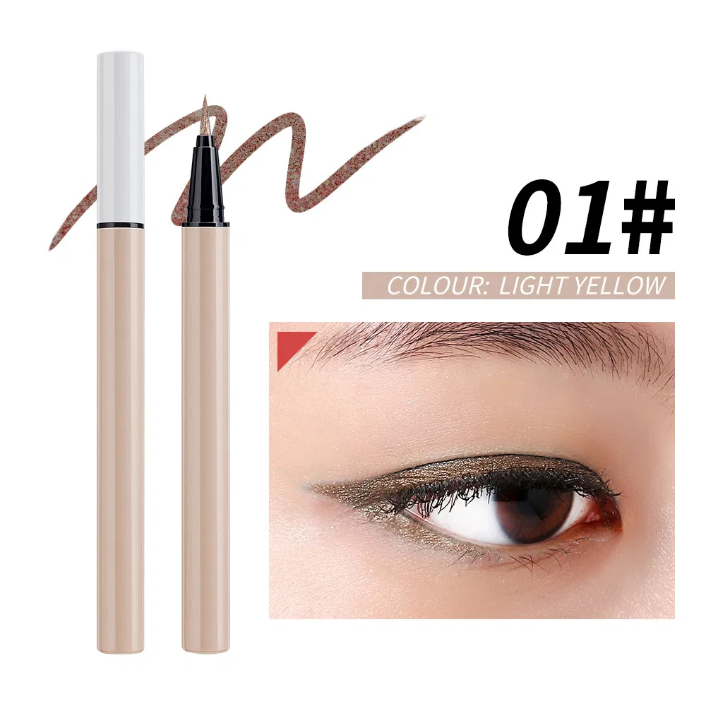 OEM Macaron Color Sparkle Pearlescent Eyeliner Waterproof Quickdry Makeup
