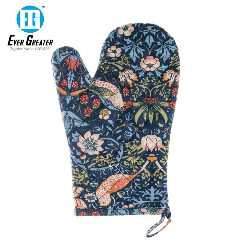 Custom Print Oven Mitts Premium Cotton Heat Resistant Oven Mitts for Kitchen Protection