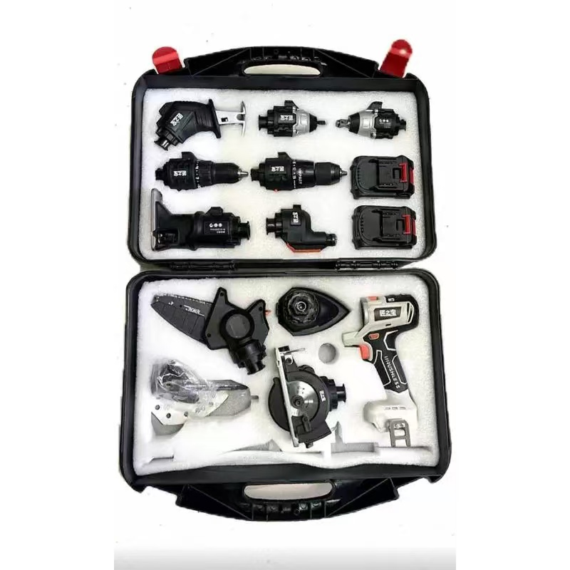Cordless 10 in 1 Multi-Function Power Tools Combination Kit Lithium Battery Powered Electric Tools Set