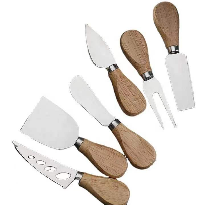 Wooden Handle Stainless Steel Cheese Knife Set