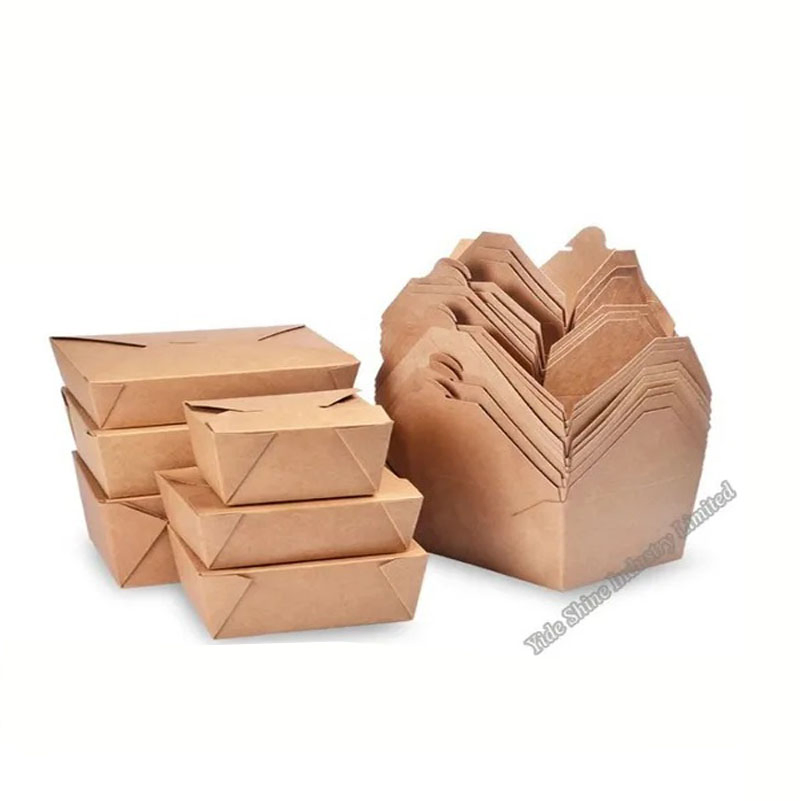 Disposable Takeaway Salad Bowl Kraft Paper Box Lunch Food Container Box